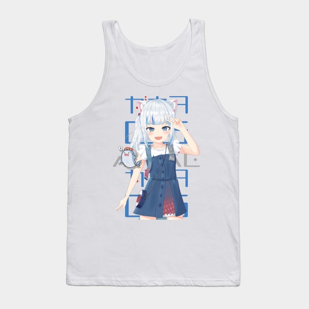 Hololive EN - Gawr Gura Tank Top by naderu